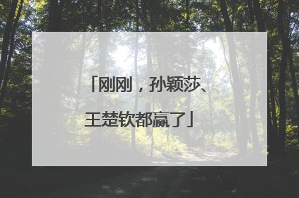 刚刚，孙颖莎、王楚钦都赢了