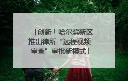 创新！哈尔滨新区推出律所“远程视频审查”审批新模式