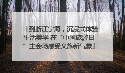 到浙江宁海，沉浸式体验生活美学 在“中国旅游日”主会场感受文旅新气象