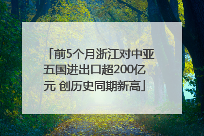 前5个月浙江对中亚五国进出口超200亿元 创历史同期新高