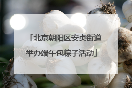 北京朝阳区安贞街道举办端午包粽子活动
