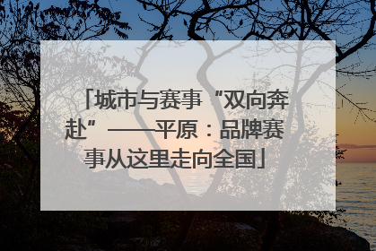 城市与赛事“双向奔赴”——平原：品牌赛事从这里走向全国