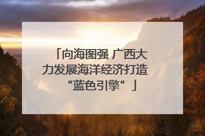 向海图强 广西大力发展海洋经济打造“蓝色引擎”