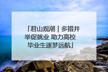 君山观潮｜多措并举促就业 助力高校毕业生逐梦远航