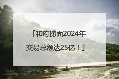 和府捞面2024年交易总额达25亿！