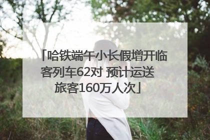哈铁端午小长假增开临客列车62对 预计运送旅客160万人次