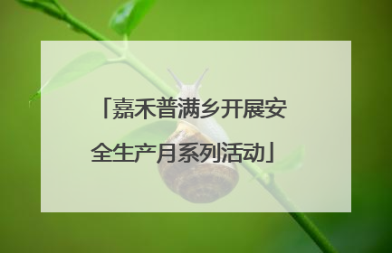 嘉禾普满乡开展安全生产月系列活动