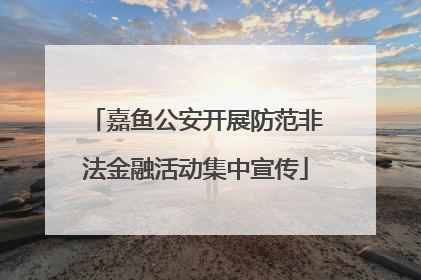 嘉鱼公安开展防范非法金融活动集中宣传