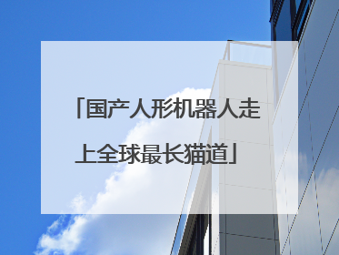 国产人形机器人走上全球最长猫道