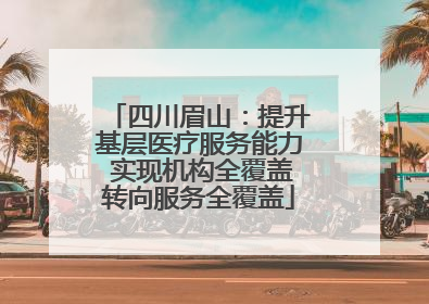 四川眉山：提升基层医疗服务能力 实现机构全覆盖转向服务全覆盖
