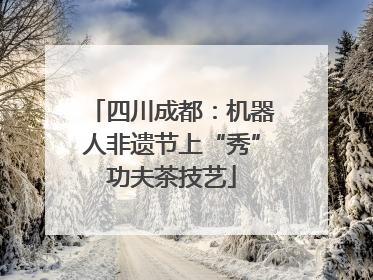 四川成都：机器人非遗节上“秀”功夫茶技艺