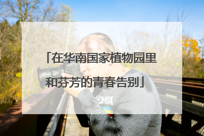 在华南国家植物园里和芬芳的青春告别