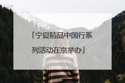 宁夏精品中国行系列活动在京举办