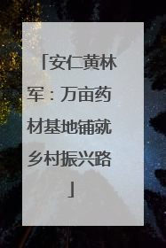 安仁黄林军：万亩药材基地铺就乡村振兴路