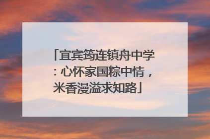 宜宾筠连镇舟中学：心怀家国粽中情，米香漫溢求知路