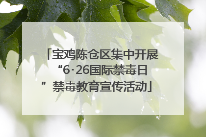 宝鸡陈仓区集中开展“6･26国际禁毒日”禁毒教育宣传活动