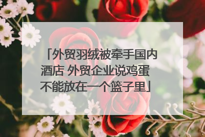 外贸羽绒被牵手国内酒店 外贸企业说鸡蛋不能放在一个篮子里