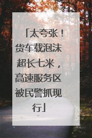 太夸张！货车载泡沫超长七米，高速服务区被民警抓现行