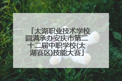太湖职业技术学校圆满承办安庆市第二十二届中职学校(太湖赛区)技能大赛