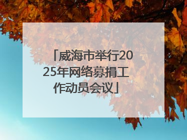 威海市举行2025年网络募捐工作动员会议