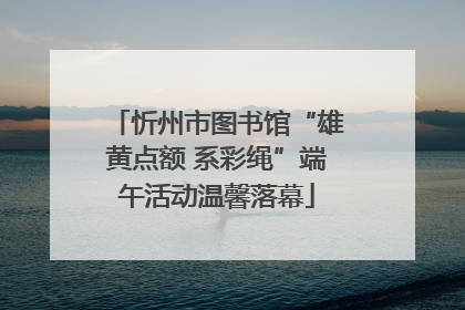 忻州市图书馆“雄黄点额 系彩绳”端午活动温馨落幕