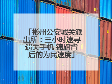 彬州公安城关派出所：三小时速寻遗失手机 锦旗背后的为民速度