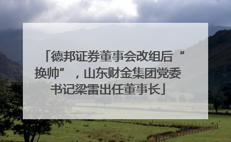 德邦证券董事会改组后“换帅”，山东财金集团党委书记梁雷出任董事长