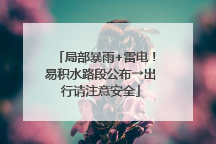 局部暴雨+雷电！易积水路段公布→出行请注意安全