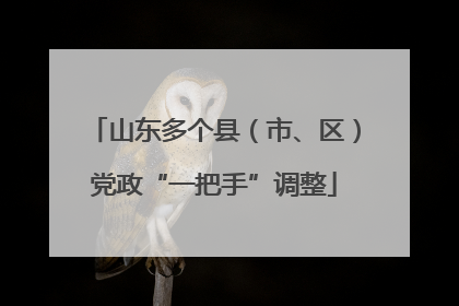山东多个县（市、区）党政“一把手”调整