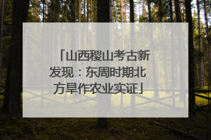 山西稷山考古新发现：东周时期北方旱作农业实证