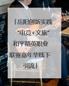 岳阳创新实践“电竞+文旅” 和平精英职业联赛嘉年华线下引流
