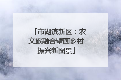 市湖滨新区：农文旅融合擘画乡村振兴新图景