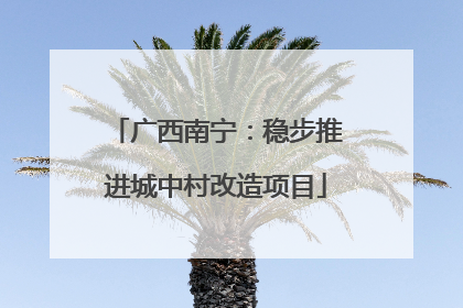广西南宁：稳步推进城中村改造项目