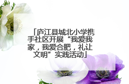 庐江县城北小学携手社区开展“我爱我家，我爱合肥，礼让文明”实践活动