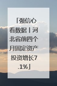 强信心 看数据丨河北省前四个月固定资产投资增长7.1%