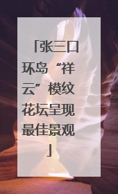 张三口环岛“祥云”模纹花坛呈现最佳景观