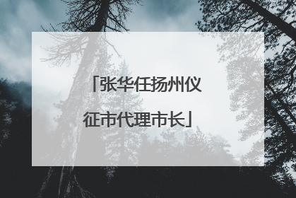 张华任扬州仪征市代理市长