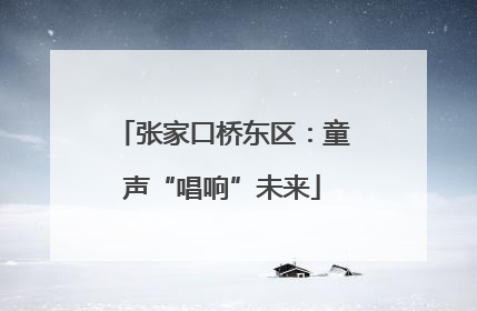 张家口桥东区:童声“唱响”未来