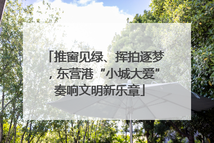 推窗见绿、挥拍逐梦，东营港“小城大爱”奏响文明新乐章