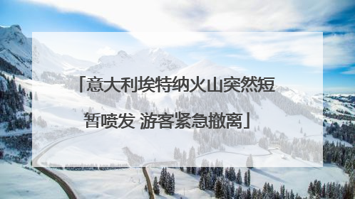 意大利埃特纳火山突然短暂喷发 游客紧急撤离