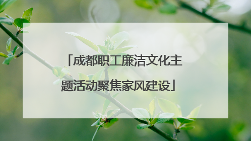 成都职工廉洁文化主题活动聚焦家风建设