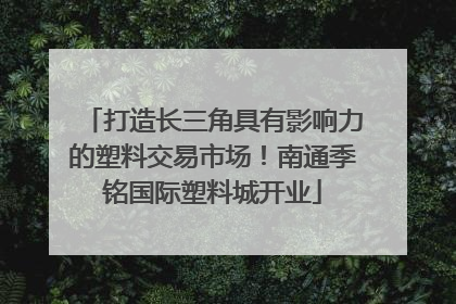 打造长三角具有影响力的塑料交易市场！南通季铭国际塑料城开业