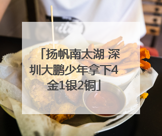 扬帆南太湖 深圳大鹏少年拿下4金1银2铜