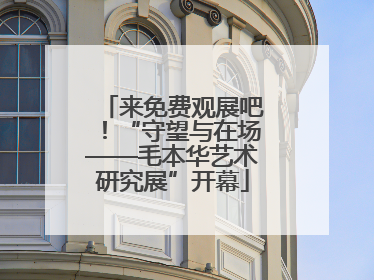 来免费观展吧！“守望与在场——毛本华艺术研究展”开幕