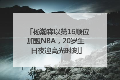 杨瀚森以第16顺位加盟NBA，20岁生日夜迎高光时刻