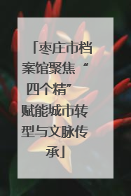 枣庄市档案馆聚焦“四个精” 赋能城市转型与文脉传承