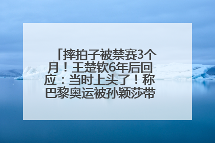 摔拍子被禁赛3个月！王楚钦6年后回应：当时上头了！称巴黎奥运被孙颖莎带着打，搭档8年“一个眼神就能懂”