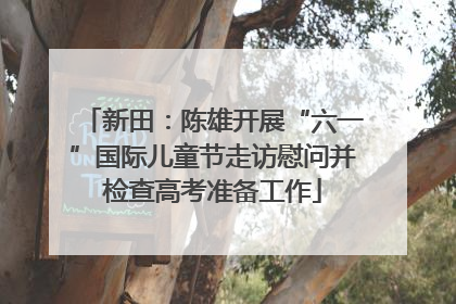 新田：陈雄开展“六一”国际儿童节走访慰问并检查高考准备工作