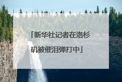 新华社记者在洛杉矶被催泪弹打中