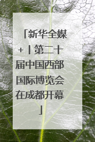 新华全媒+丨第二十届中国西部国际博览会在成都开幕